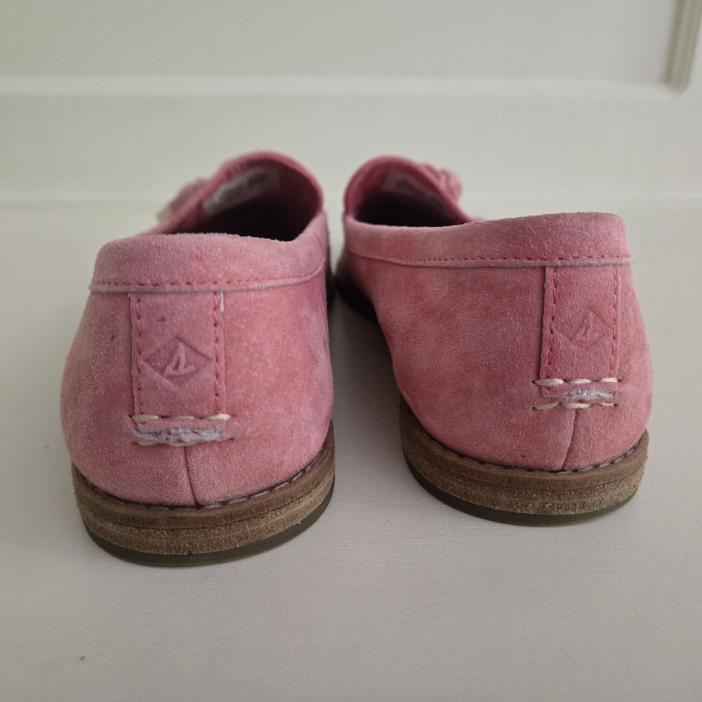 Sperry Pink Suede Tassel Loafers - Picture 3 of 6